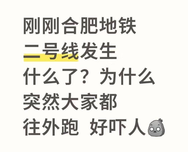 尚牛在线 合肥地铁二号线有男子嘶吼致乘客四散而逃，还有乘客鞋都挤掉了？多方回应：正在调查
