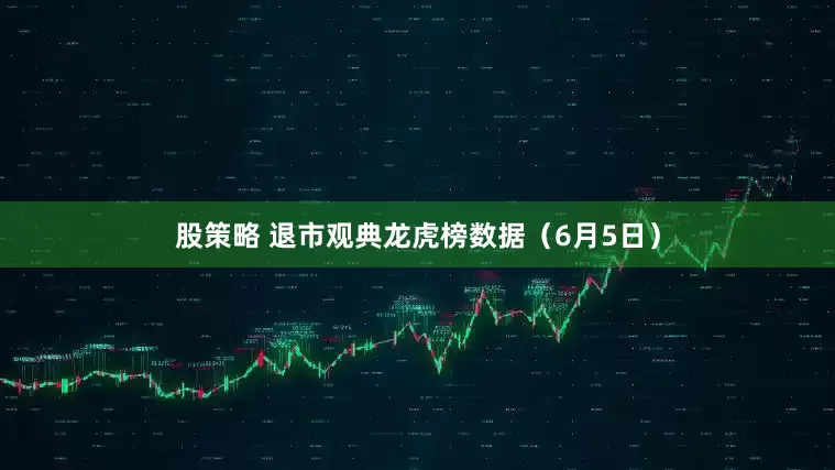 股策略 退市观典龙虎榜数据（6月5日）